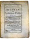 WRESTLING.  Parkyns, Thomas, Sir. Progymnasmata. The Inn-Play: or, Cornish-Hugg Wrestler . . . Third Edition.  1727